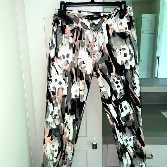 JUST CAVALLI abstract print jeans-LIKE NEW! - Picture 6 of 12